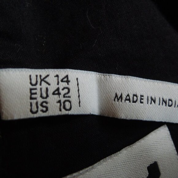 Reclaimed Vintage ASOS Black Eyelet Layered Mini Dress 10 - Picture 9 of 10